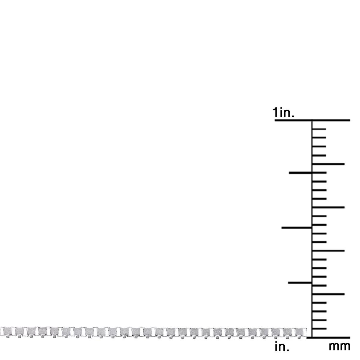 LUXURMAN Solid 10K White Gold Box Chain For Men & Women 1mm Wide - Image 7