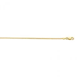 LUXURMAN Solid 10K Yellow Gold Box Chain For Men & Women Octagonal 1.2mm Wide