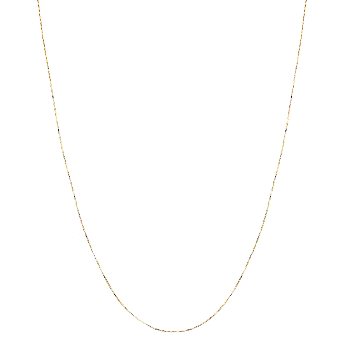 LUXURMAN Solid 10K Yellow Gold Box Chain For Women 0.8mm Wide - Image 6