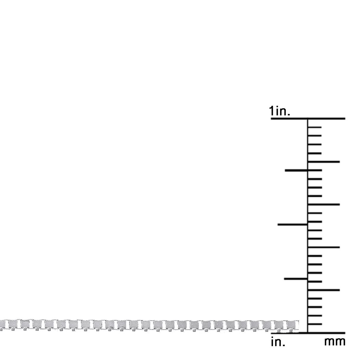 LUXURMAN Solid 14K White Gold Box Chain For Men & Women 1.4mm Wide - Image 5