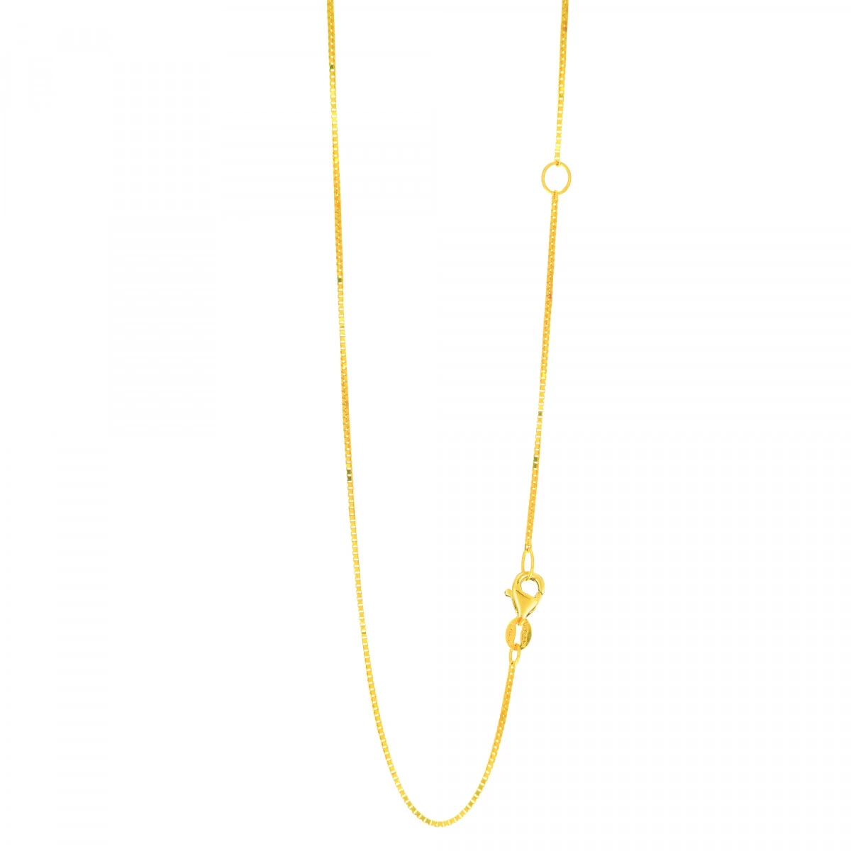 LUXURMAN Solid 14K White Gold Box Chain For Women Extendable 0.8mm Wide - Image 2