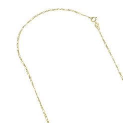 LUXURMAN Solid 14K Yellow Gold Figaro Chain For Men & Women 1.9mm Wide