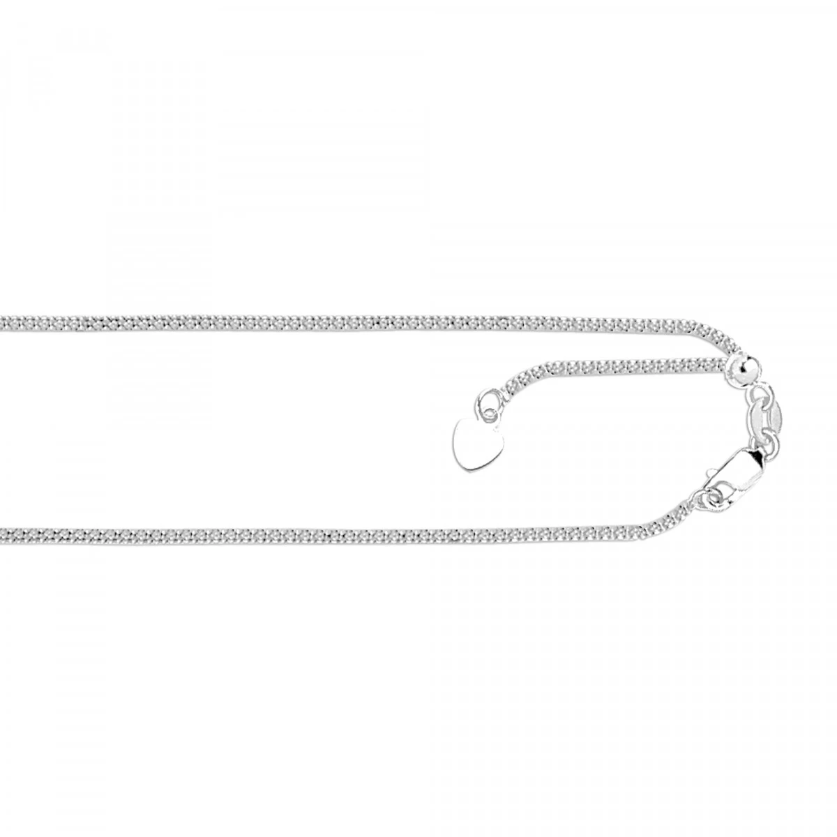 LUXURMAN Solid 14K Yellow Gold Popcorn Chain For Men & Women Adjustable 1.3mm - Image 2