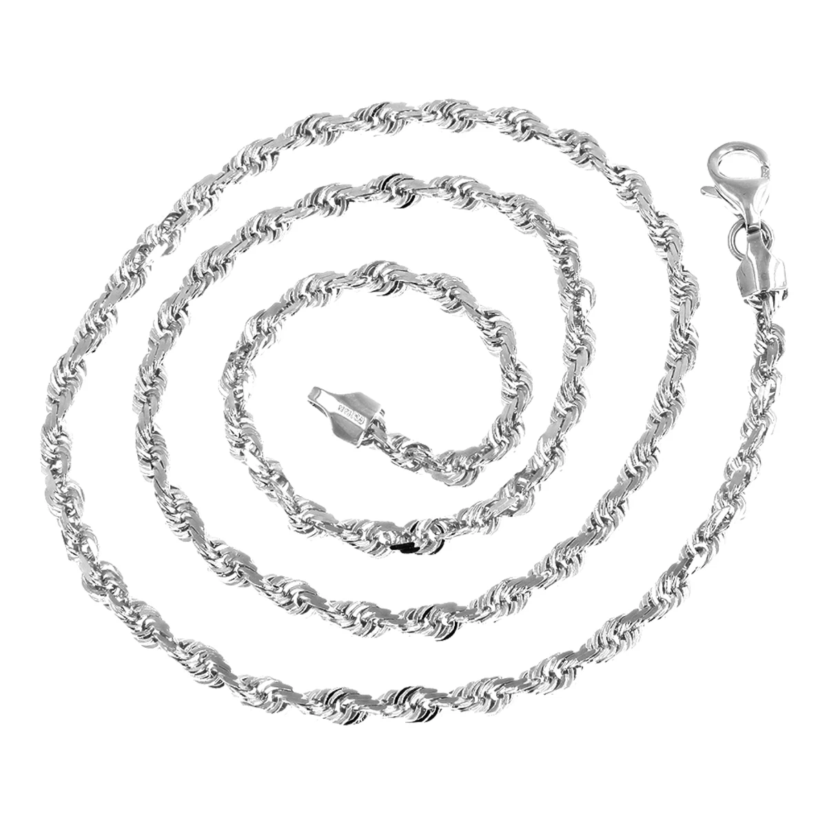 LUXURMAN Solid 14K Yellow Gold Rope Chain For Men & Women Diamond Cut 2.3mm - Image 3