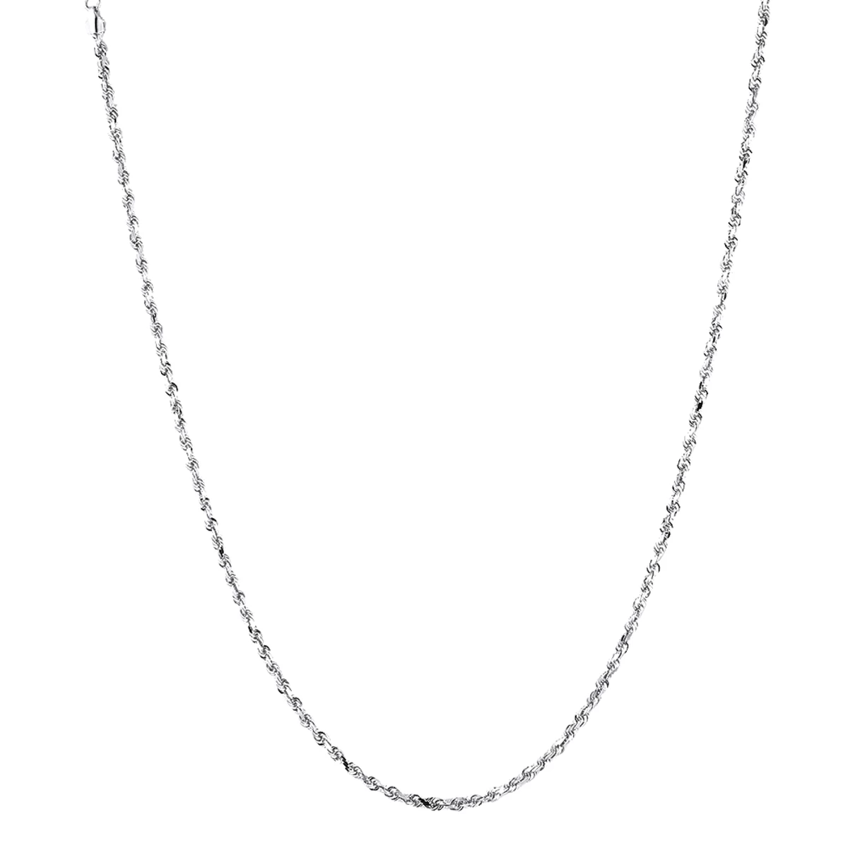 LUXURMAN Solid 14K Yellow Gold Rope Chain For Men & Women Diamond Cut 2.3mm - Image 5