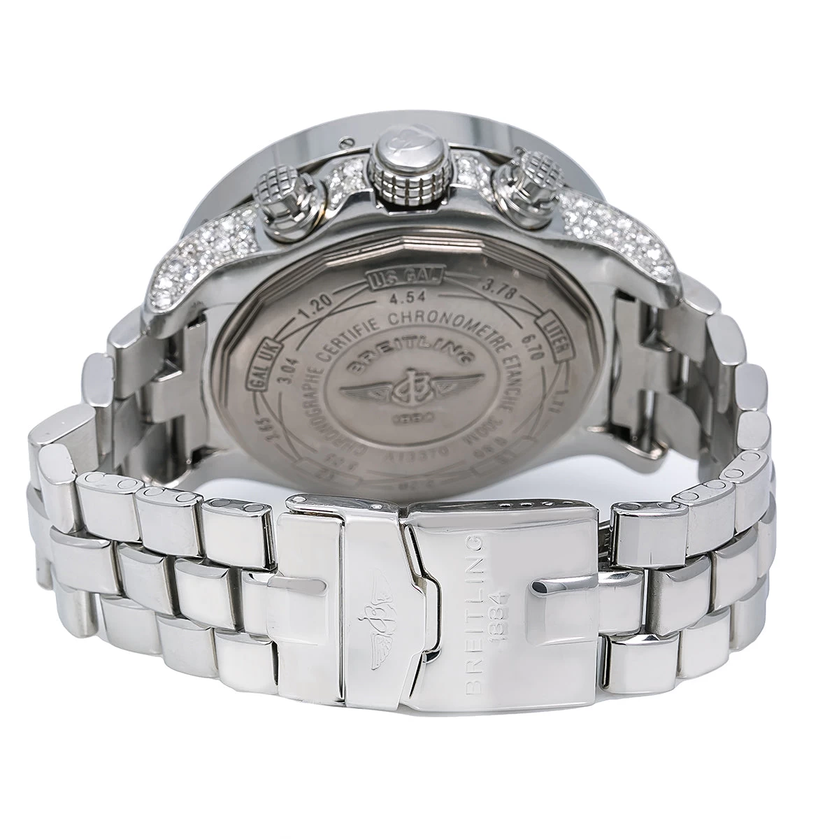 Men's Diamond Watch Breitling Super Avenger 48mm Black Dial - Image 4