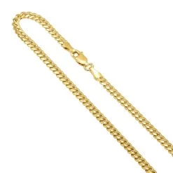 Miami 14K Yellow Gold Cuban Link Curb Chain For Men 2.5mm 22-40in