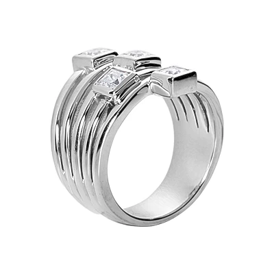 Platinum Diamond Right Hand Ring 0.68ct - Image 2