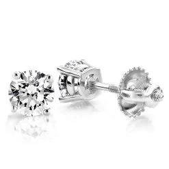 Platinum Diamond Studs Earrings 1.50ct