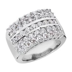 Platinum Ladies Diamond Ring 1.35ct 11.8mm