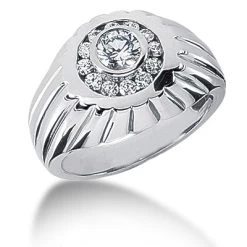 Platinum Men's Diamond Ring 1.23ct