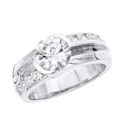 Platinum Men's 3 Carat Solitaire G/VS Diamond Ring