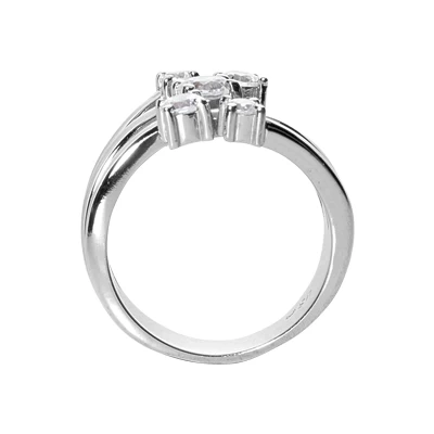 Platinum Round Diamond Right Hand Ladies Ring 0.59ct 19.9mm - Image 2