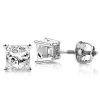 Princess Cut Diamond Platinum Stud Earrings 0.75ct