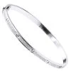 18K White Gold Diamond Bangle Bracelet For Women 1.2 Ct Love Bracelet