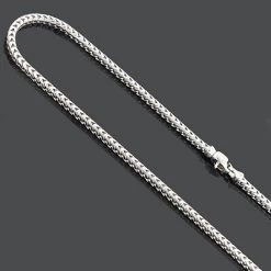 Sterling Silver Franco Chain Necklace 3mm 30 Inches