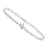 Unique 6 Carat VS Diamond Tennis Bracelet For Women 18K White Gold Flower Clasp