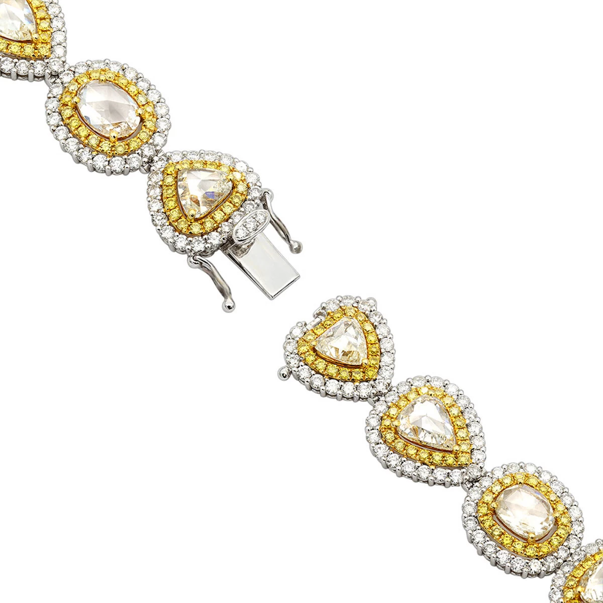 Unique High End Diamond Bracelet For Ladies 18K White Gold 20 Carats - Image 4