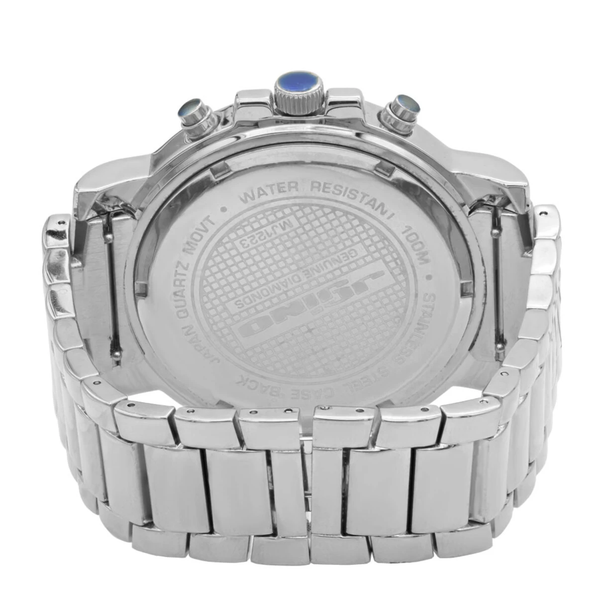 JoJino Chronograph Large Men's Diamond Watch 0.25ct Iced Out Black Dial - Image 2