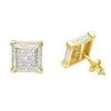 Yellow Gold Plated Silver Diamond Earrings 0.22ct